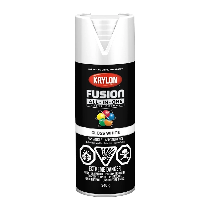 Gloss White Spray Paint 12 Ounce Can For Indoor And Outdoor Use