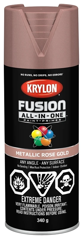 12 Ounce Rose Gold Metallic Spray Paint For Indoor And Outdoor Use
