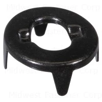 Short 4-prong Black Turn Button Eyelet For Secure Fastening