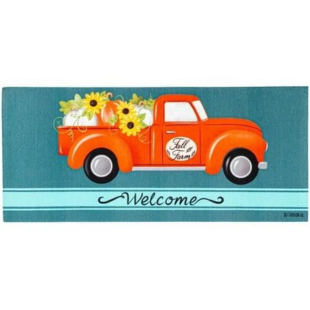 FALL SUNFLOWER TRUCK SWITCH MAT