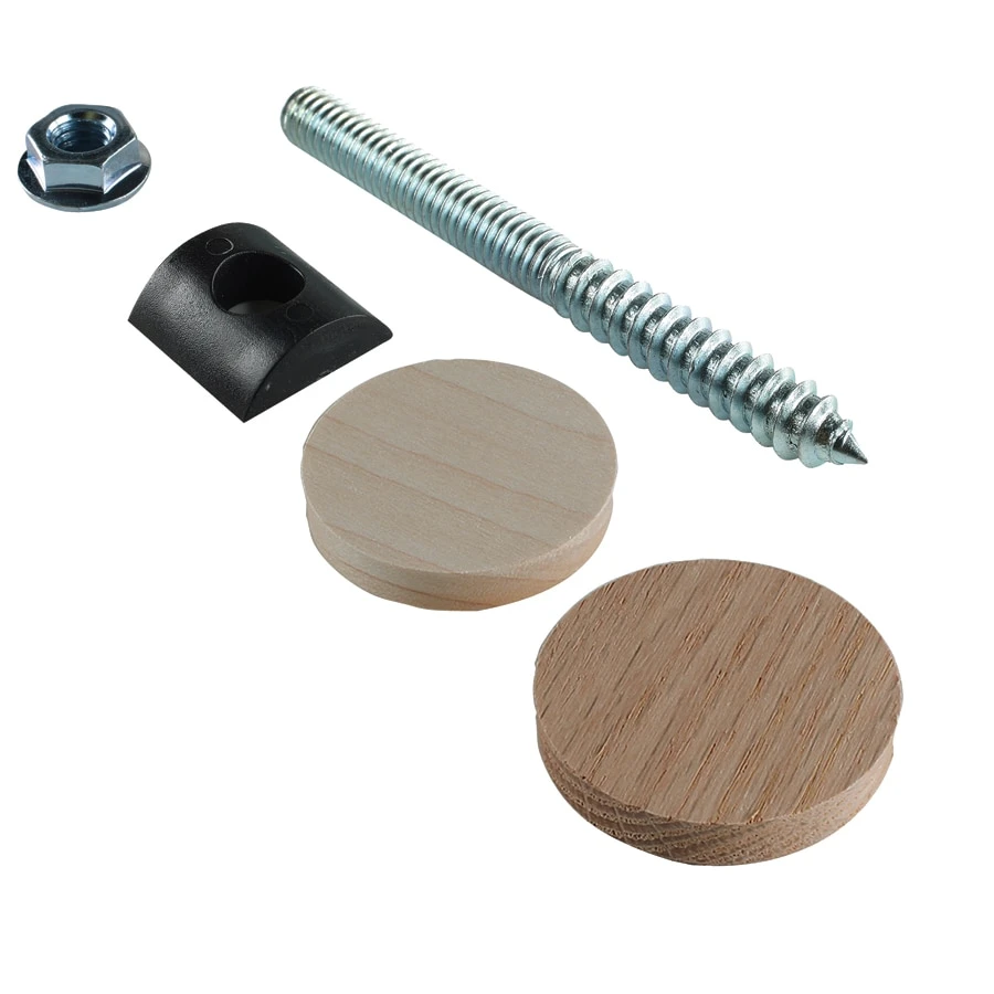 Zinc Plated Rail And Post Fastener Kit With Hole Plugs - Model Ps-302