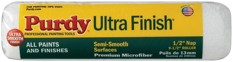 Ultra Finish Replacement Roller Cover 1/2 Inch Nap 9.5 Inch Length Microfiber