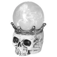 Smoky Water Globe Skull 7.5 Inch Decorative Halloween Ornament