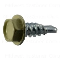 8 X 1/2 Inch Beige Zinc Hex Gutter Screws - Durable And Corrosion Resistant