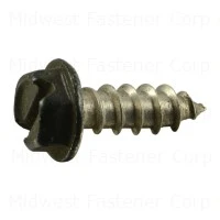 8 X 1/2 Inch Stainless Steel Hex Washer Shutter Screws - Black Finish