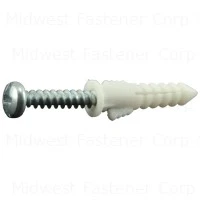 8-10-12 Ribbed Plastic Anchor Kit For Secure Fastening