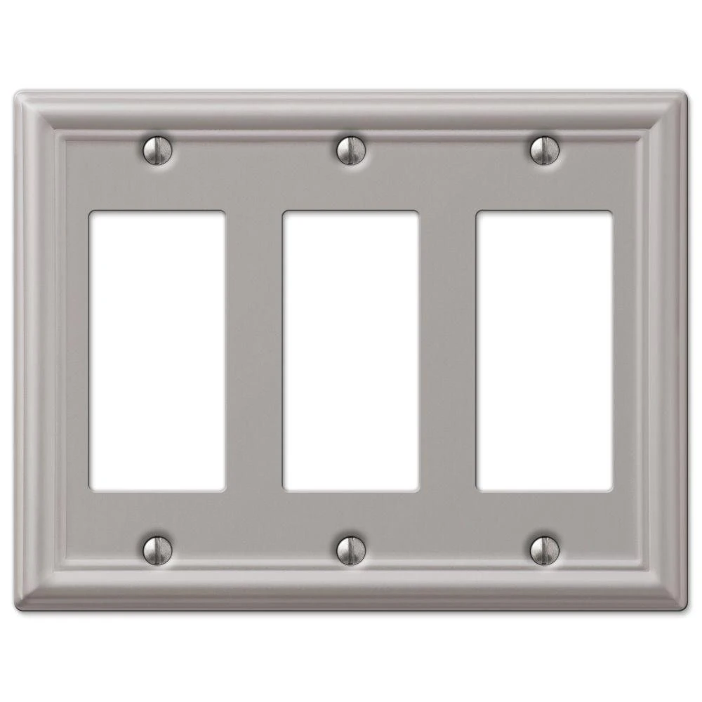 Chelsea 3 Decora Wall Plate In Brushed Nickel Finish - Model 149rrrbn