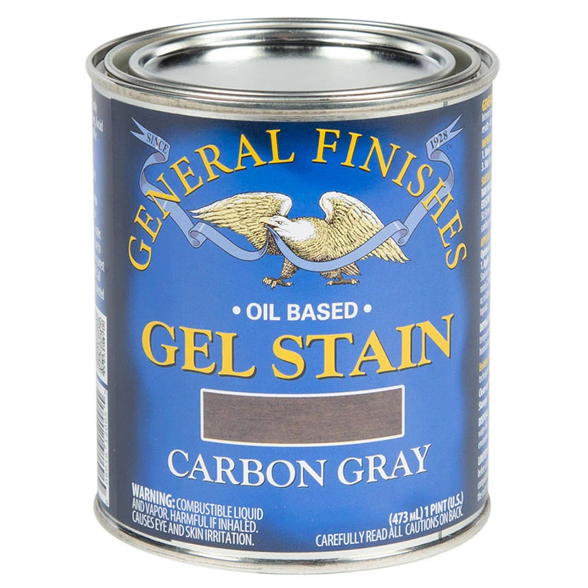 Gel Stain In Carbon Gray, 1 Pint For Wood Finishing