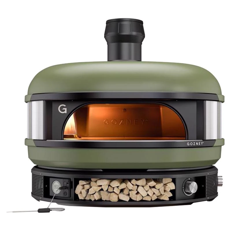 Dome 29 In. Natural Gas/wood Outdoor Pizza Oven In Olive Green
