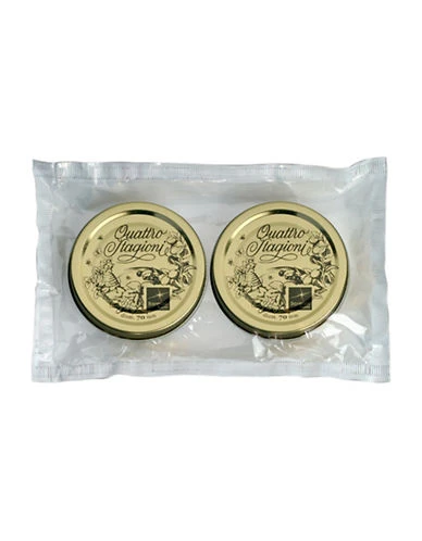 Quattro Stagioni Medium Glass Jars With Gold Lids - One Size