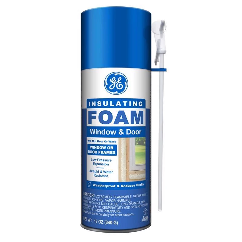 White Foam Window And Door Insulating Sealant 12 Oz - High Heat Resistant, Paintable
