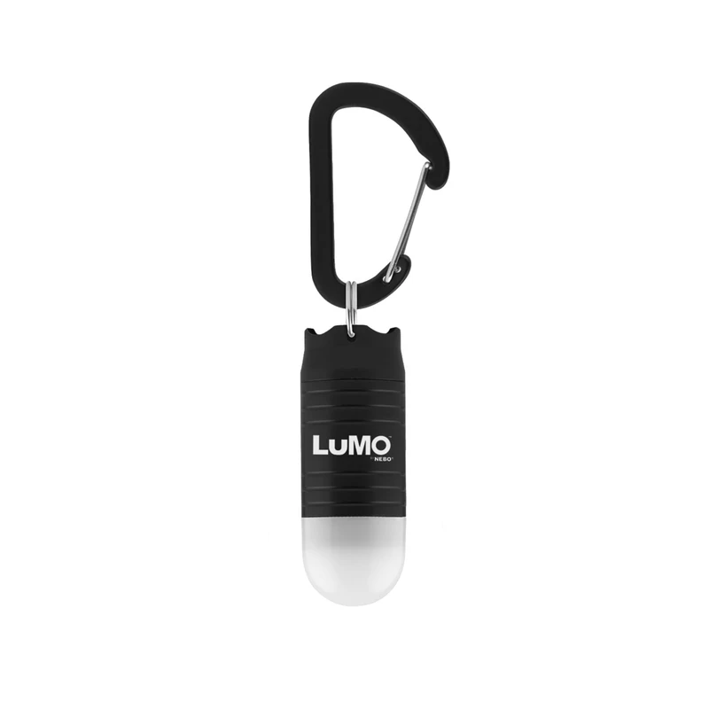 Lumo 25 Lumens Black Led Flashlight With Carabiner And Lr44 Battery