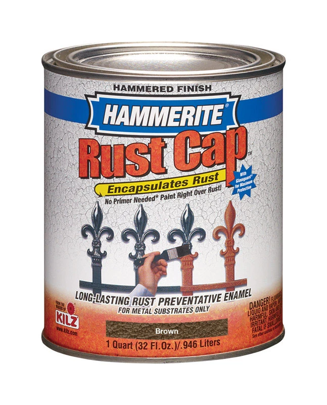 Rust Cap Indoor/outdoor Hammered Brown Alkyd-based Metal Paint 1 Quart