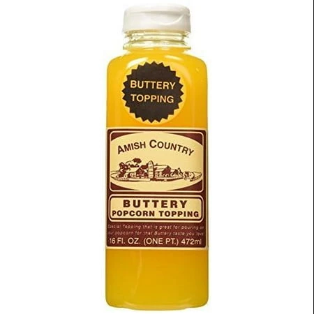 Buttery Popcorn Topping 16 Ounce Jar - Gourmet Flavor Enhancer