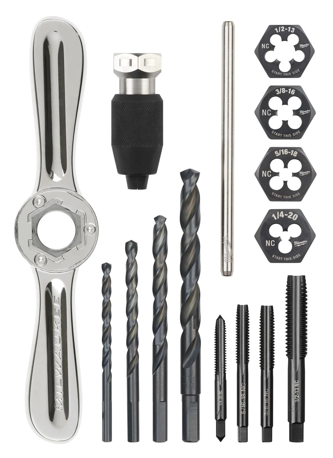 15 Piece Sae Tap And Die Set For Precision Threading And Repair