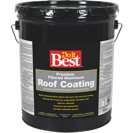 Fibered Aluminum Roof Coating - Durable Weather-resistant Sealant For Roofs