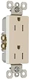885trlacc8 Duplex Decorator Tamper Resistant Receptacle, 15-amp, Light Almond