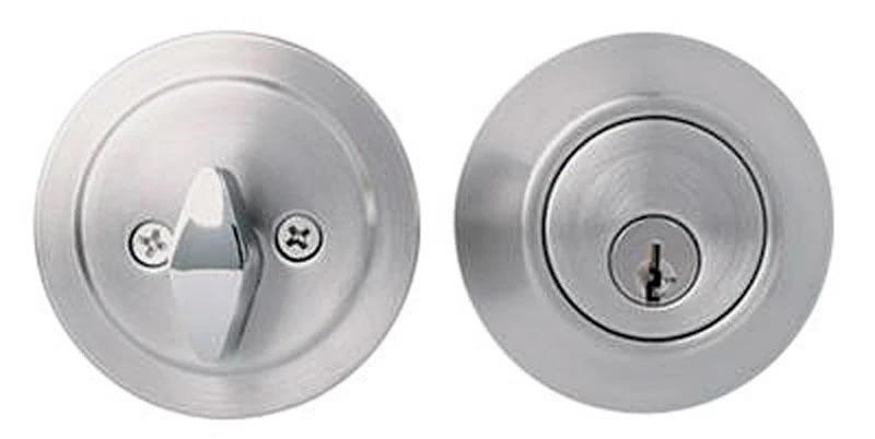 Satin Chrome Brass Single Cylinder Deadbolt - Model La2132