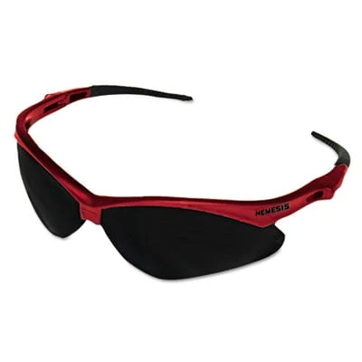 22611 Nemesis Safety Glasses With Red Frame And Smoke Lens