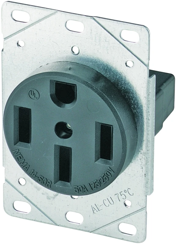 Receptacle Power Flush 3 Pole 4 Wire 50 Amp