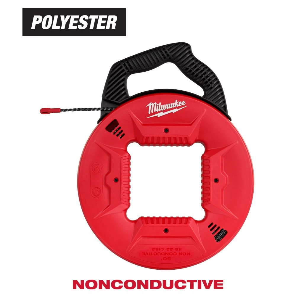 50 Ft. Non-conductive Polyester Fish Tape With Durable Tip