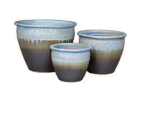 Large 15" Peacock Planter In Sky Fade