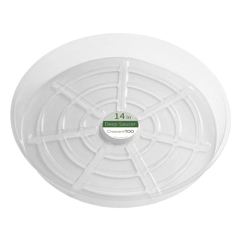 4.7 In. H X 14 In. D Clear Plastic Plant Saucer