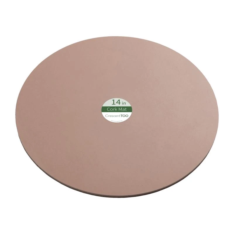 14 Inch Diameter Natural Cork And Plastic Planter Mat