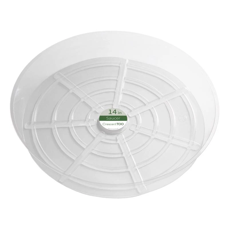 14 In. Diameter Clear Plastic Plant Saucer - 2 In. Height
