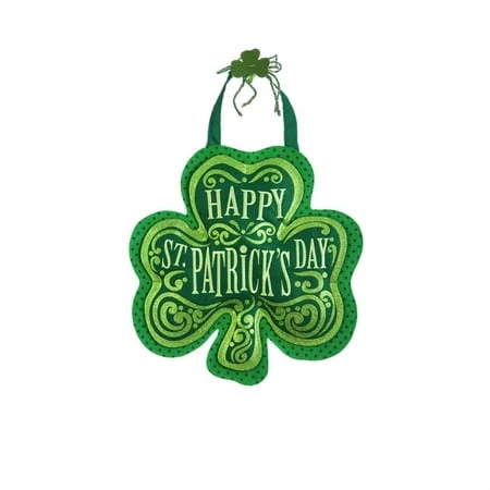 Evergreen Door Decor Happy Shamrock 24 Inch Decorative Wreath