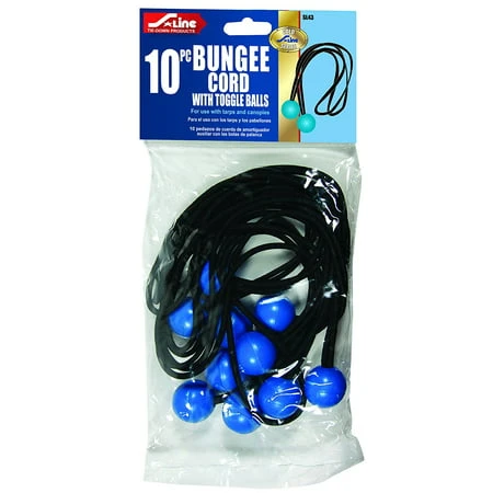 Sl43 10-piece 10-inch Bungee Cord Set With Toggle Balls