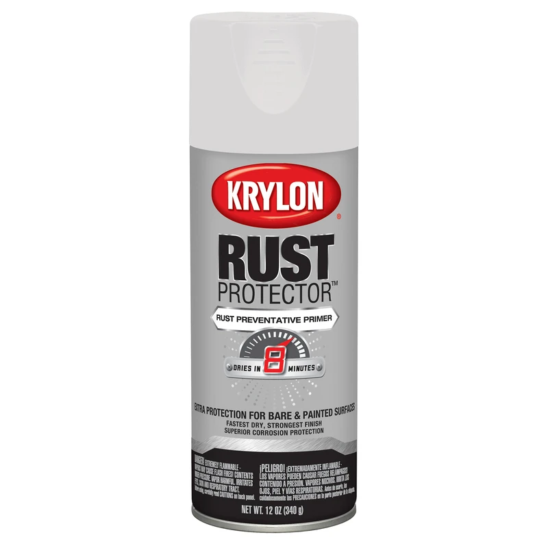 Rust Protector White Spray Paint 12 Oz. - Fast Drying, Corrosion Resistant
