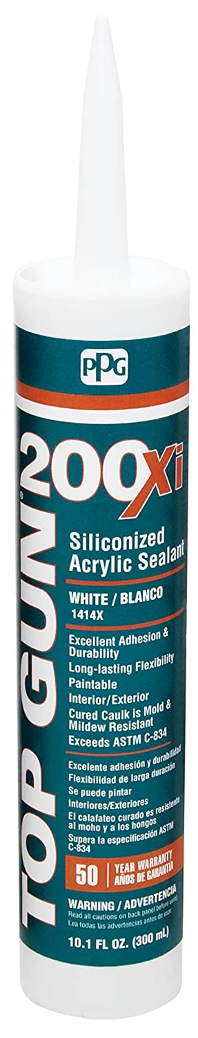 Tg200 Silicone Latex White Caulk Sealant - Professional Grade, Weather Resistant