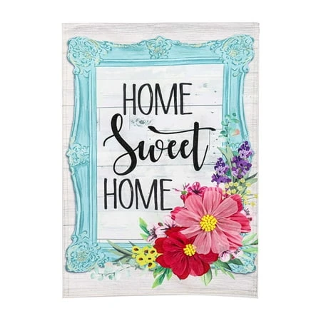 Frame House Linen Flag - Decorative Outdoor Garden Flag