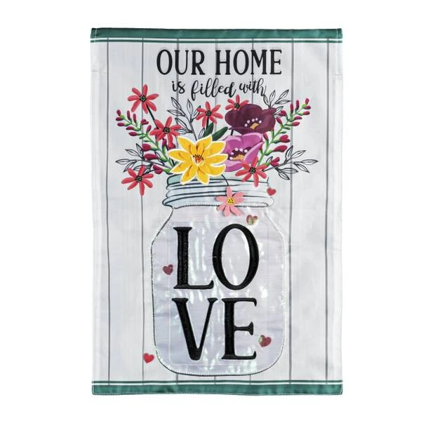 PATTERNED LADYBUG GARDEN FLAG
