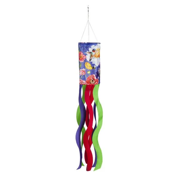 English Garden Floral Sublimate Windsock - Vibrant Design For Outdoor Decor