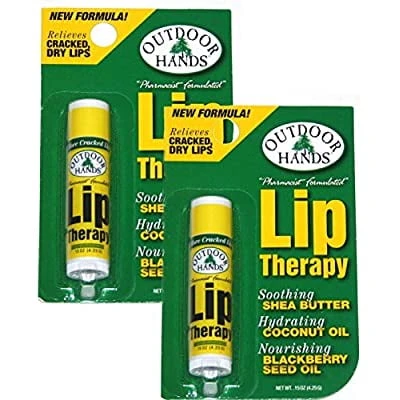 Outdoor Hands Lip Therapy With Shea Butter, Coconut Oil & Blackberry Seed Oil - 2 Pack
