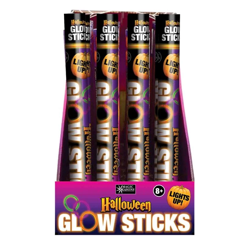 Halloween Glow Sticks Assorted Colors - 8 Pieces, 11.7 In Length