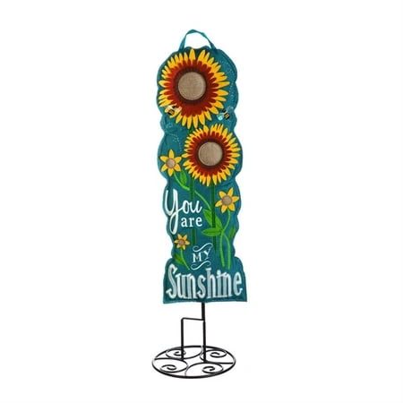 Evergreen Statement Stake, 36 Inch - Sunflower Welcome Garden Decor