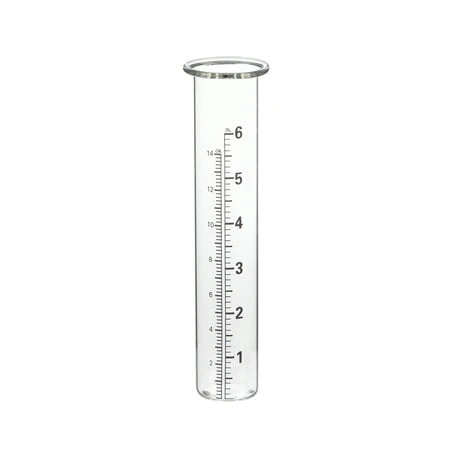 Evergreen 6 Inch Glass Replacement Rain Gauge - 1.9 X 1.9 X 7.5 Inches