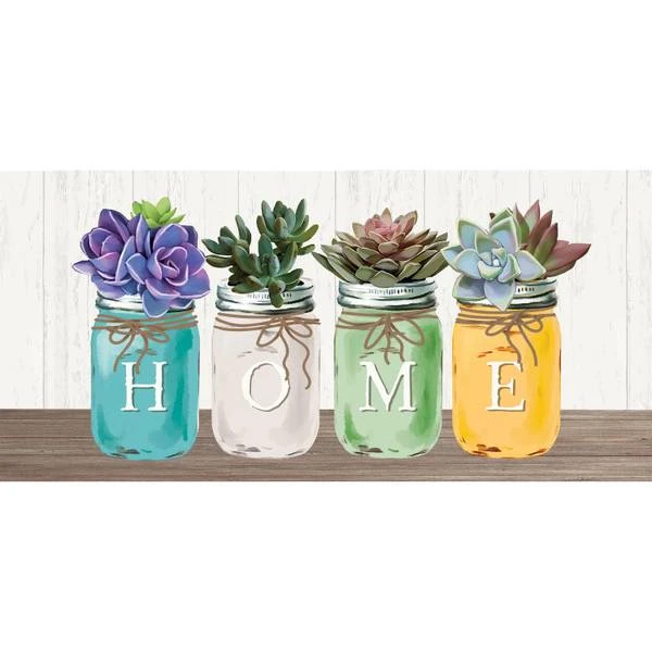 Mason Jar Succulents Sassafras Switch Mat For Home Decor