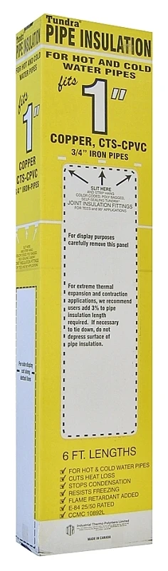 Pipe Insulation Foam 1 Inch X 6 Feet - Model 31180u/pr38118uw