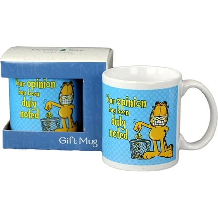 Ceramic 12oz Garfield Coffee Mug - Your Opinion Has Been Duly Noted