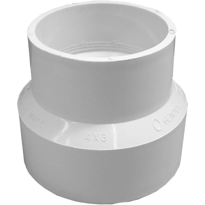 Genova 60143 Pvc Coupling, 4 X 3 Inch Hub For Plumbing Applications