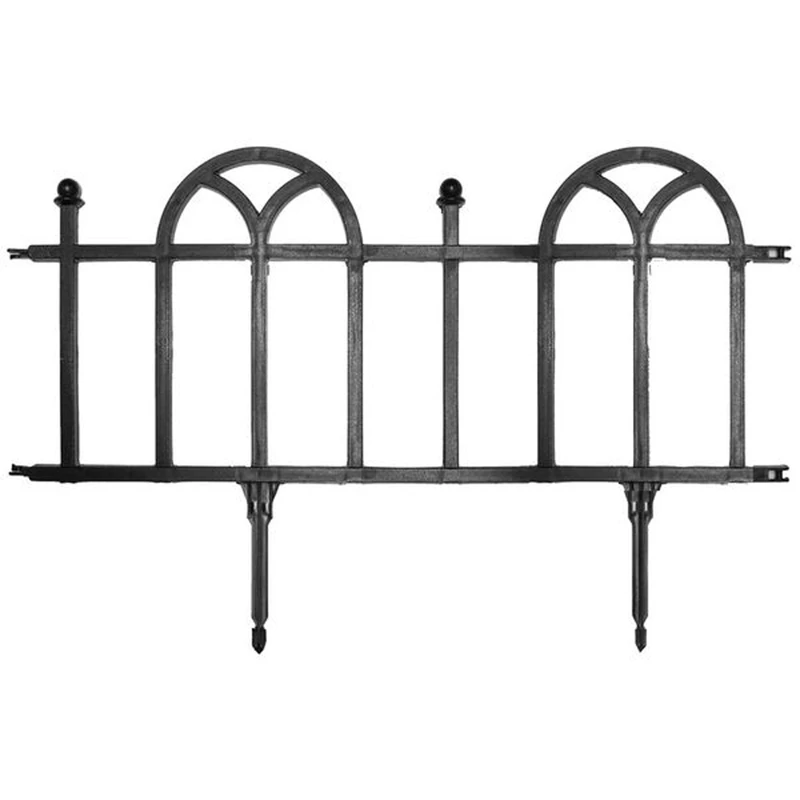 24 In. L X 6.5 In. H Plastic Black Decorative Garden Border