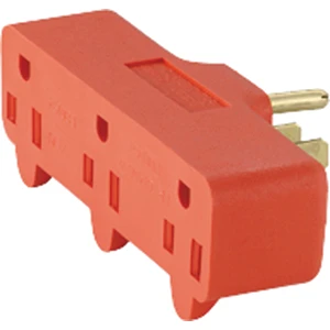 Cooper Wiring - Eagle BP4402RN Orange Triple Outlet Adapter Pack of 5