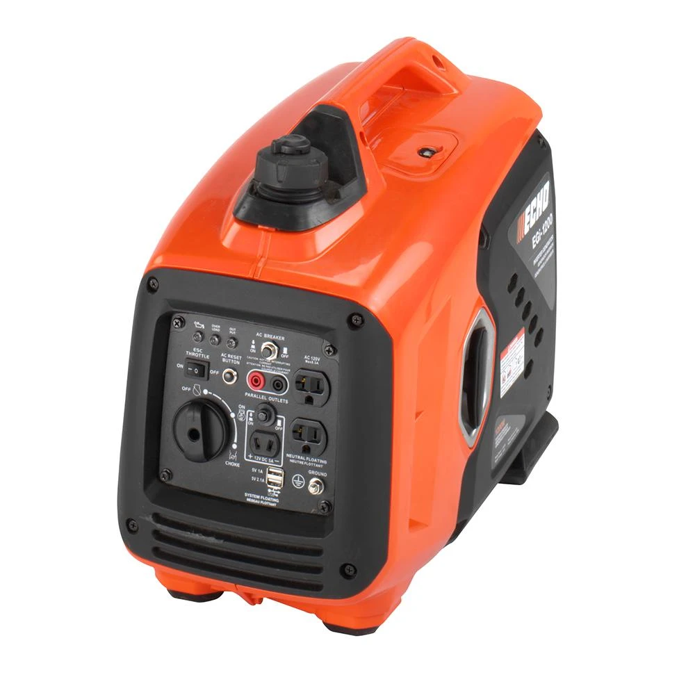 1200-watt Max Gas Powered Inverter Generator For Outdoor Use
