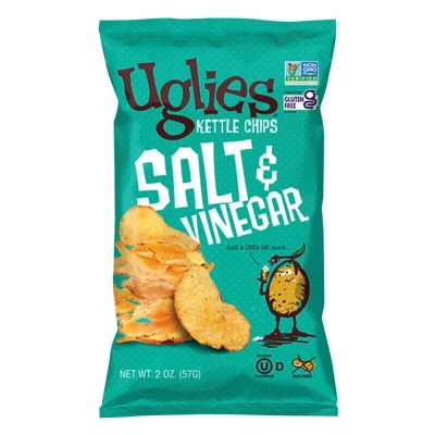 Salt and Vinegar Kettle Cooked Potato Chips, 2 Ounce Bag