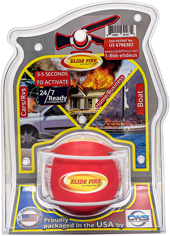 Extinguisher Ball - 4 Inch Diameter, Self-activating, Red, Model Ely4