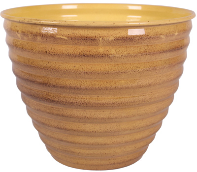 12 Inch Yellow Planter - Durable And Stylish For Indoor And Outdoor Use